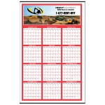 Personalized Full Color Yearly View Wall Calendar-27"x39"