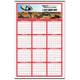 Huge Full Color Year View Wall Calendar Logo Printed  Huge Full Color Year View Wall Calendar Logo Printed