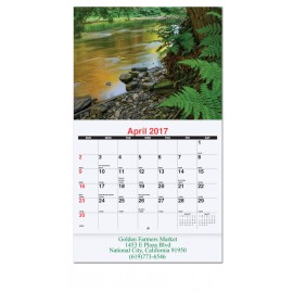 Waterways Monthly Wall Calendar w/Stapled (10 5/8"x18") Custom Printed  Waterways Monthly Wall Calendar w/Stapled (10 5/8"x18") Custom Printed