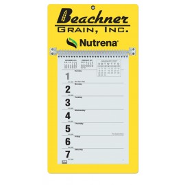 Weekly Wall Calendar w/Sunday Start (7"x12") Logo Printed