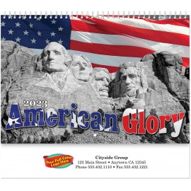 Full Color American Glory Spiral Wall Calendar Custom Printed
