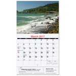 American Coasts Monthly Wall Calendar w/Stapled (10 5/8"x18") Custom Printed