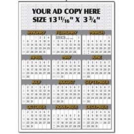 Custom Imprinted Yearly Calendar w/Top Ad Space