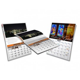 12" x 12"- 32 page - Custom Color Wall Calendar - 28 Pages - 100lb. Gloss Text Logo Printed