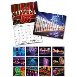 13 Month Custom Appointment Wall Calendar - NIGHTLIFE Custom Printed  13 Month Custom Appointment Wall Calendar - NIGHTLIFE Custom Printed