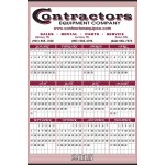 3 Row Yearly Calendar w/Large Date Number Custom Printed
