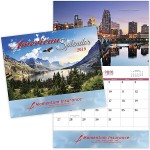 Logo Printed American Splendor Spiral Wall Calendar