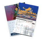 9" x 12" - 32 page - Custom Color Wall Calendar - 28 Pages - 100lb. Gloss Text Logo Printed