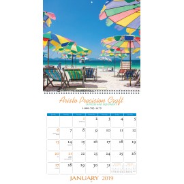 Deluxe Executive Wonderful World Wall Calendar Logo Printed Deluxe Executive Wonderful World Wall Calendar Logo Printed