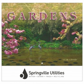 Logo Printed 2024 Gardens Wall Calendar - Stapled