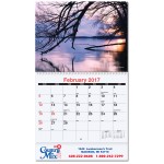 Scenic Water Monthly Wall Calendar w/Coil Bound (10 5/8"x18") Custom Printed
