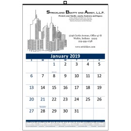 Logo Printed Wall Calendar (13"x19")