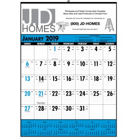 Contractor Commercial Wall Calendar w/ 2 Color Imprint Custom Imprinted