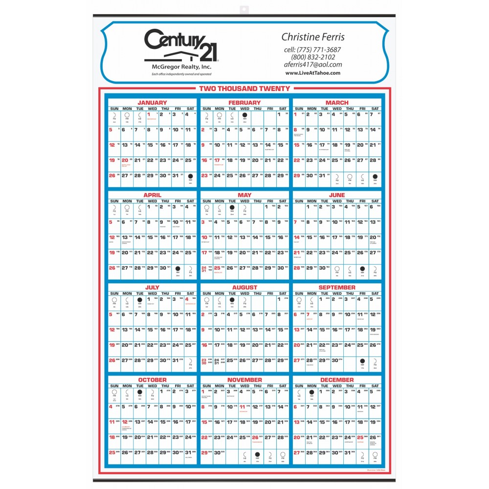 Yearly Memo Calendar Custom Imprinted