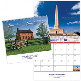 Custom Imprinted Amer. Landmarks Wall Cal Spiral  Custom Imprinted Amer. Landmarks Wall Cal Spiral