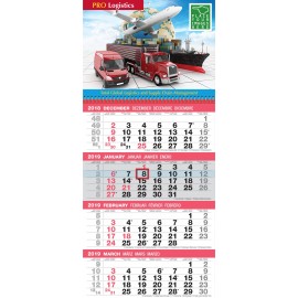 Custom 4-Month Logistics Wall Calendar Custom Imprinted