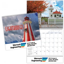 Lighthouses Wall Calendar Spiral with Logo