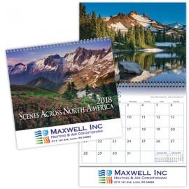 Scenes America Wall Cal Spiral Custom Printed