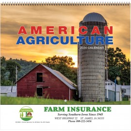 Custom Imprinted American Agriculture Wall Calendar - Spiral: 2024