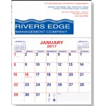Red/Blue Large Memo Apron Calendar Custom Printed