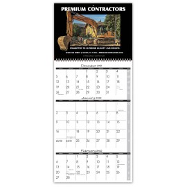 Personalized Slick Carpet Wire-bound Quarterly Planning Wall Calendar