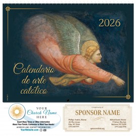 Traditional Catholic Art 2026 Spiral Bound Calendar (Spanish) Custom Printed