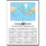 Jumbo World Map Wall Calendar Custom Imprinted