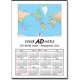 Jumbo World Map Wall Calendar Custom Imprinted  Jumbo World Map Wall Calendar Custom Imprinted
