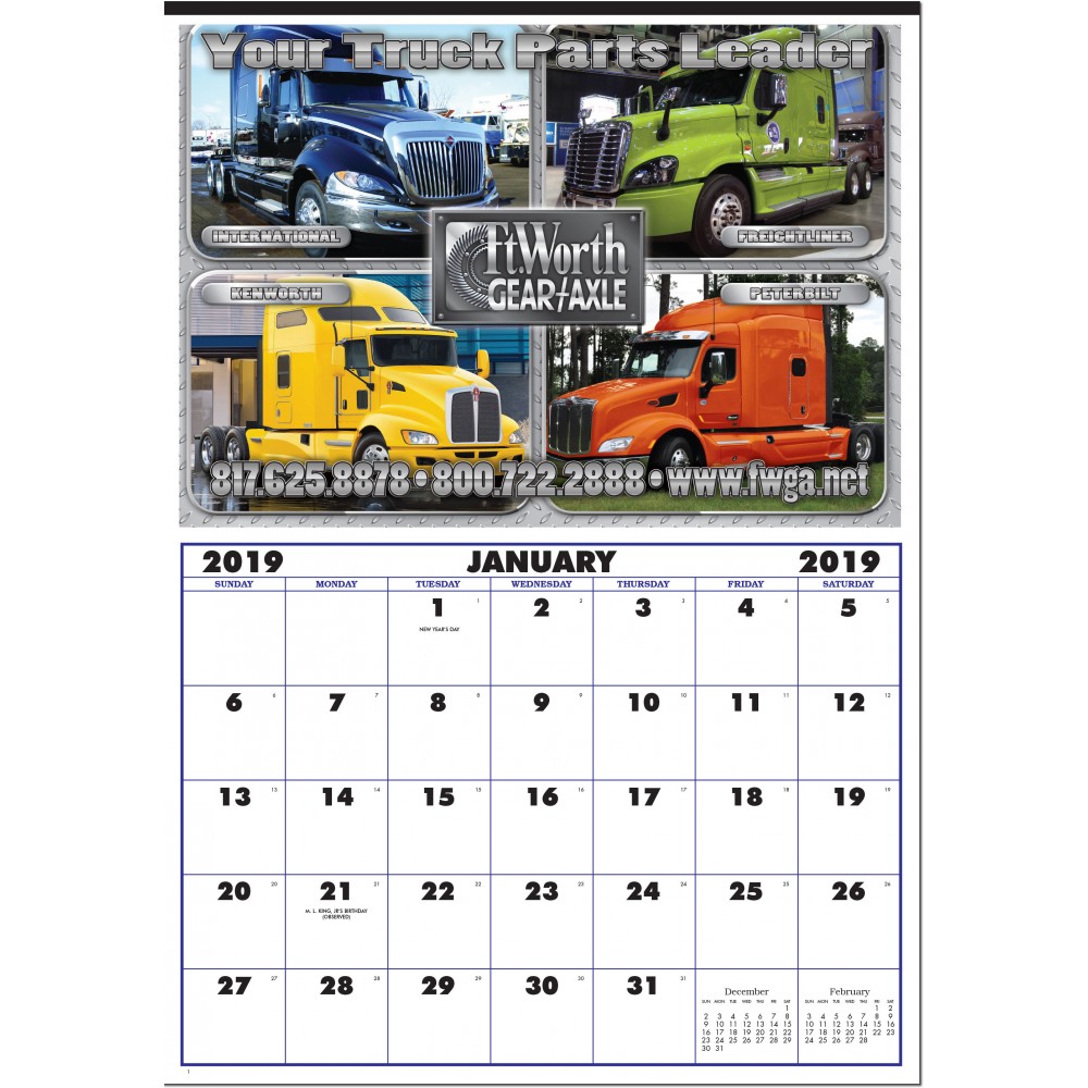 Full Color Apron Diary Wall Calendar-21"x29" Custom Printed