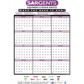 Logo Printed Vertical Laminated Wall Planner (18" x 24")  Logo Printed Vertical Laminated Wall Planner (18" x 24")