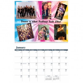 Full-Color Custom Wire Bound Wall Calendar Custom Imprinted