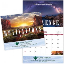 Custom Imprinted Motivations Stapled Wall Calendar