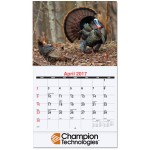 American Wildlife Monthly Wall Calendar w/Staples (10 5/8"x18") Custom Imprinted