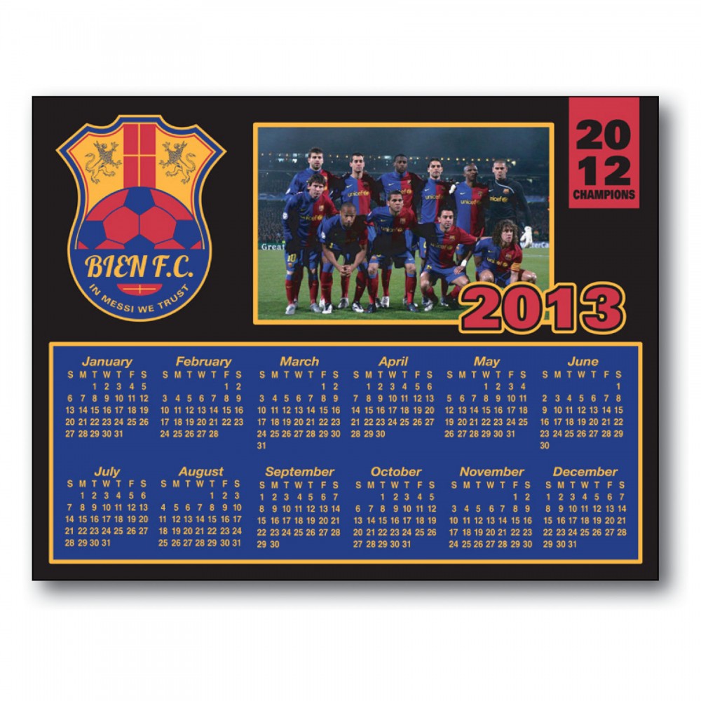 Logo Printed Adhesive Calendar Decal - (8 1/2"x11") Logo Printed Adhesive Calendar Decal - (8 1/2"x11")