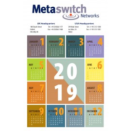 Logo Printed Poster Calendar/Year At A Glance/Style A Stock (11"x17")  Logo Printed Poster Calendar/Year At A Glance/Style A Stock (11"x17")
