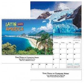 Custom Imprinted Latin America Spiral Wall Calendar