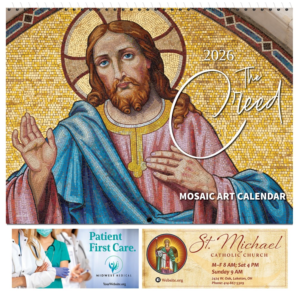 The Creed 2026 Catholic Calendar (English) - Spiral Bound Custom Imprinted The Creed 2026 Catholic Calendar (English) - Spiral Bound Custom Imprinted