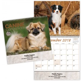 Canine Companions Wall Cal Spiral Custom Imprinted