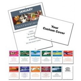 Custom Imprinted 12 Month Character Goals Mini Wall Calendar  Custom Imprinted 12 Month Character Goals Mini Wall Calendar