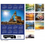 Stock Art Year at a Glance Wall Calendar Custom Imprinted