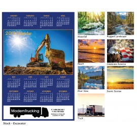 Stock Art Year at a Glance Wall Calendar Custom Imprinted  Stock Art Year at a Glance Wall Calendar Custom Imprinted
