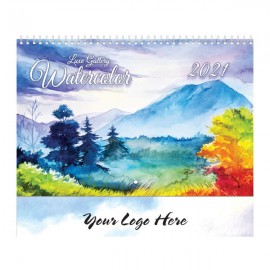 Water Color Spiral Wall Calendar Custom Imprinted