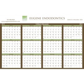 Custom Imprinted Laminated Horizontal Double Sided Wall Calendar (18"x24")