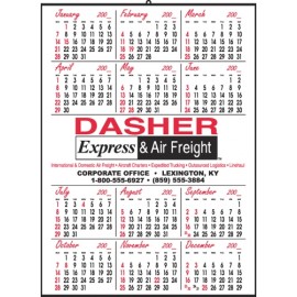 Logo Printed Center Ad Copy Yearly Calendar w/Borderless Months