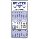 Logo Printed Blue Twelve 3-Month Sheet Calendar