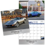 Muscle Cars Stapled Wall Calendar Logo Printed