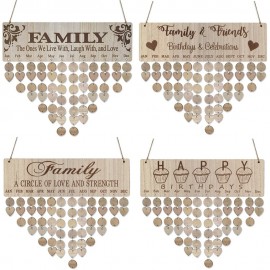 Custom Imprinted DIY Wooden Calendar Reminder Plaque Board