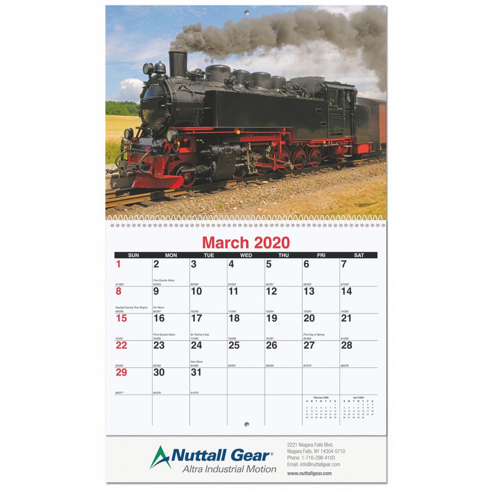 Personalized Magnificent Train Pictorial Calendar