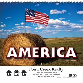America! Wall Calendar - Spiral: 2024 Custom Imprinted  America! Wall Calendar - Spiral: 2024 Custom Imprinted