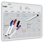 Magnetic Dry Erase Calendar for Fridge Reusable Monthly Calendar Custom Printed